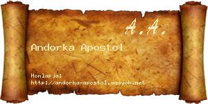 Andorka Apostol névjegykártya